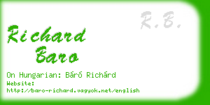 richard baro business card