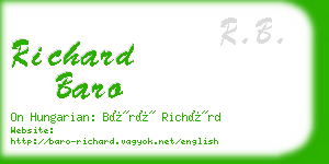 richard baro business card